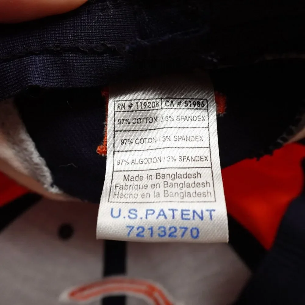 Chicago Bears Hat Cap Strap Back One Size Navy Orange White NFL Football Mens